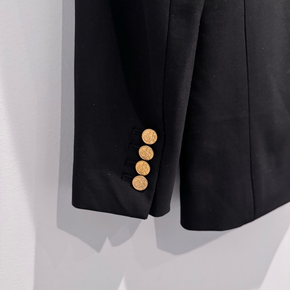 NWT J. Crew Vivienne Italian Bi-Stretch Wool Blazer in Black, Size 4 - Picture 12 of 14